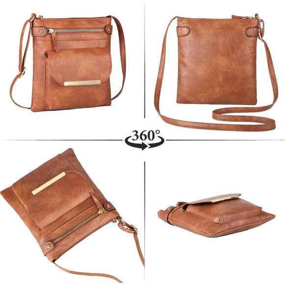 Queenoris Small Shoulder Bag for Women Cute Vegan Leather  Women Vegan Leather Crossbody Shoulder Bag Purse for Travel Daily Use